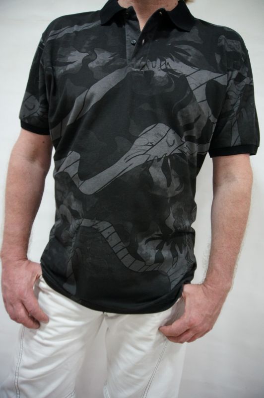Поло RUCK MAUL  AG1M0161361 XXXL чорний+сірий  200310 